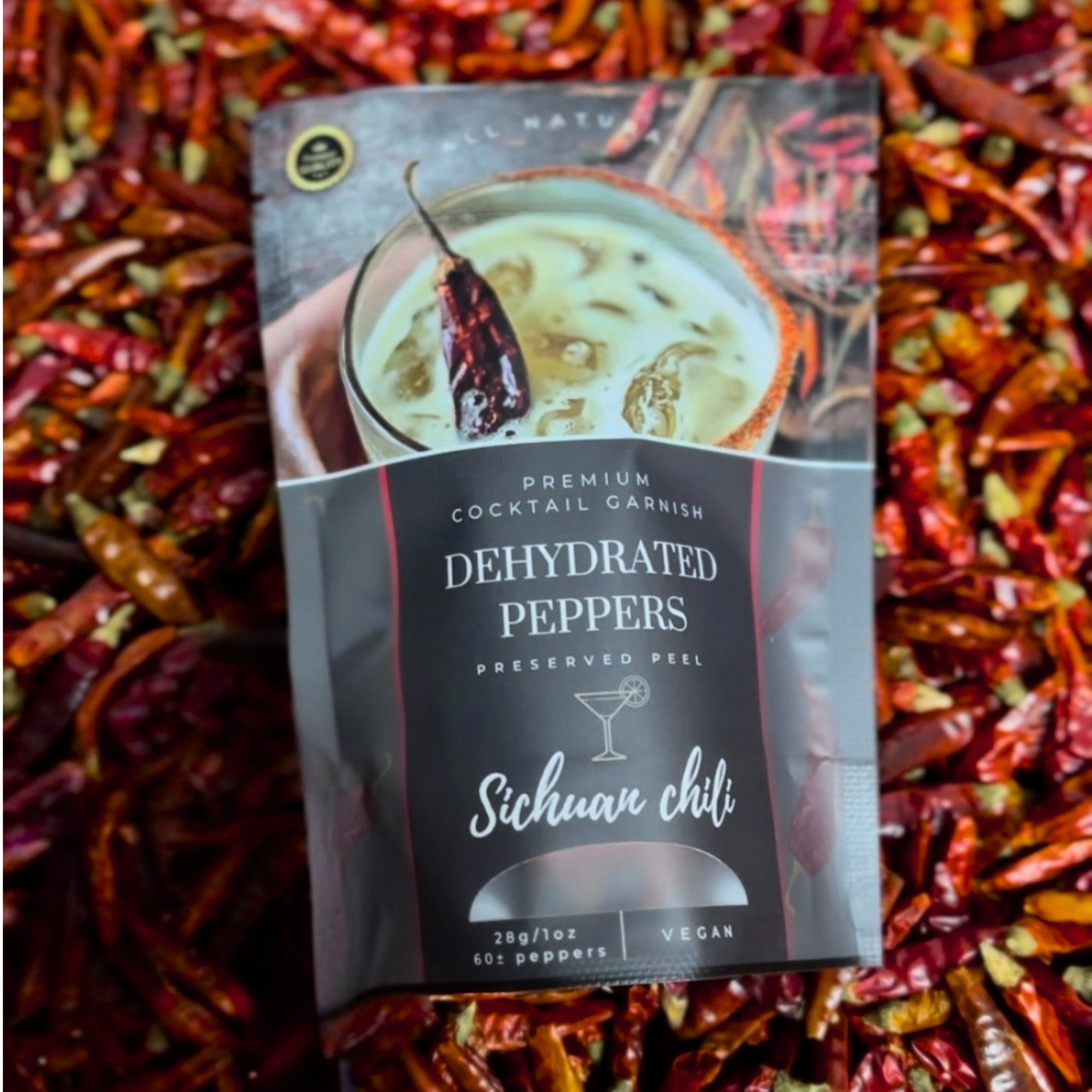 Wholesale price⇢ Dried Sichuan Peppers | 60± whole | Preserved Peel Premium DRIED PEPPERS for Luxury Cocktail Garnishes for Bars and Home Hosts.