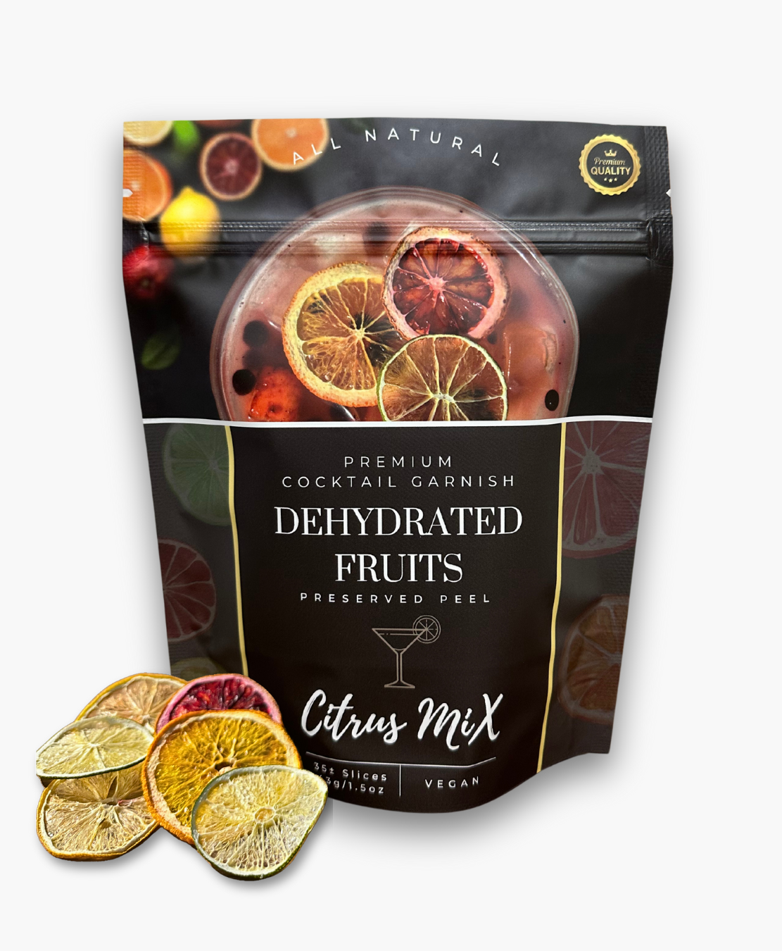 Dehydrated Citrus MIX | 35± Slices | DRIED FRUITS for Cocktail Garnishes & More