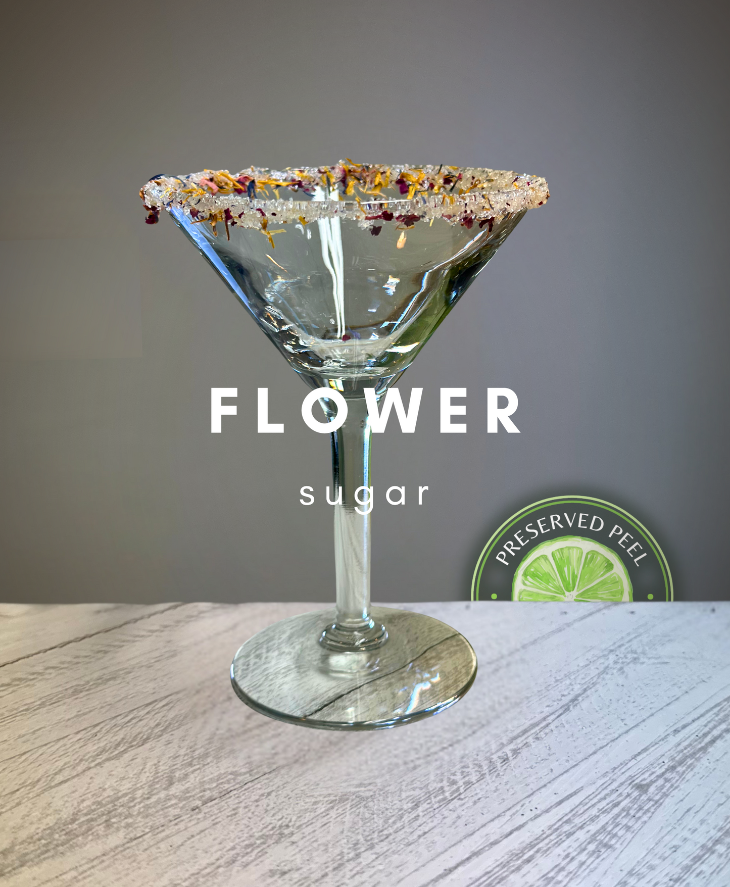 Flower Sugar Rim – 2Lbs | Infused Sugar | Cocktail Rim - Dried flower garnish