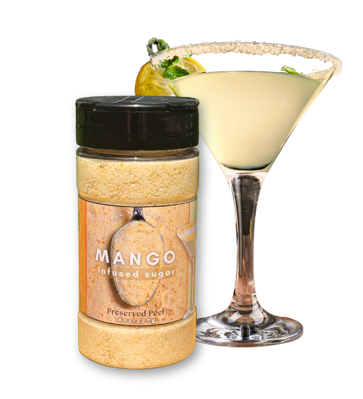 Mango Sugar Rim – 8oz | Infused Sugar | Cocktail Rim