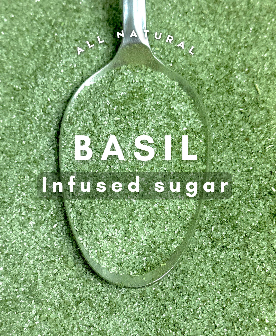 Basil Sugar Rim – 8oz | Infused Sugar | Cocktail Rim