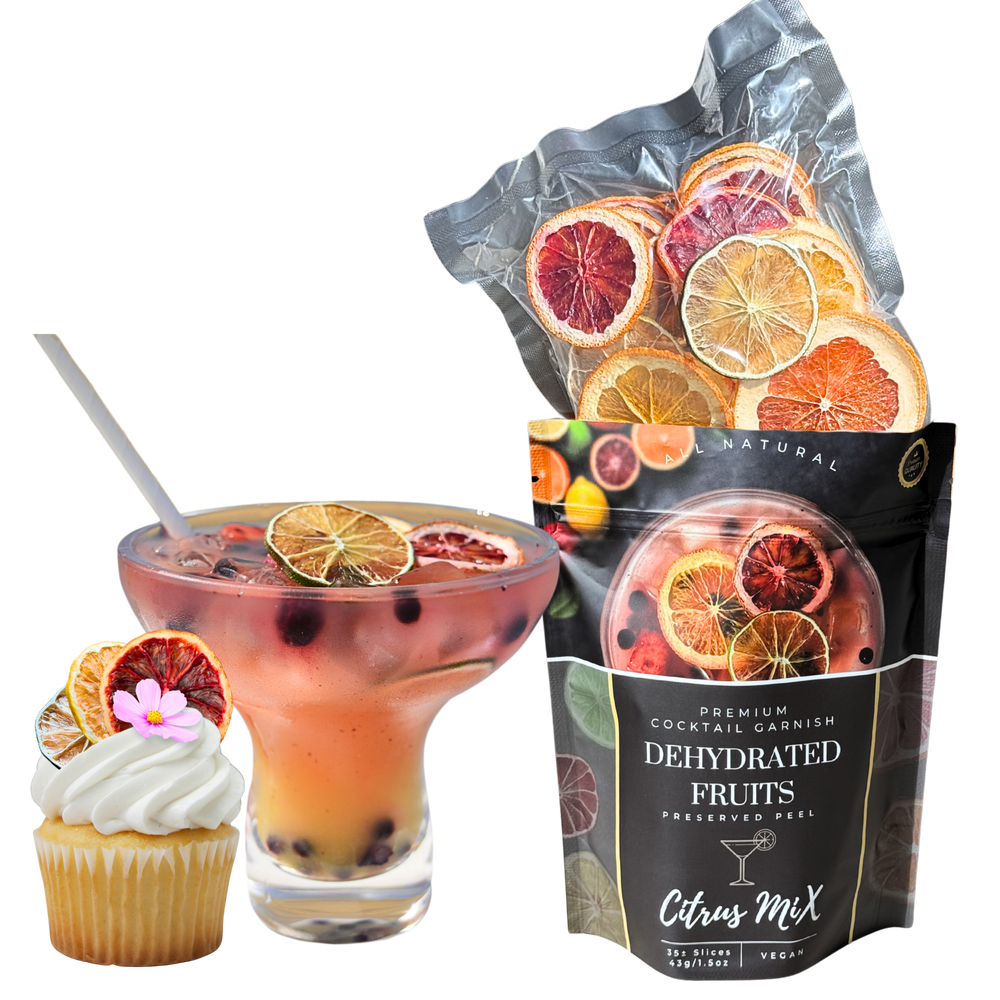 Dried Citrus Slices | 35± Slices | Preserved Peel Premium DRIED FRUITS for Luxury Cocktail Garnishes for Bars and Home Hosts.