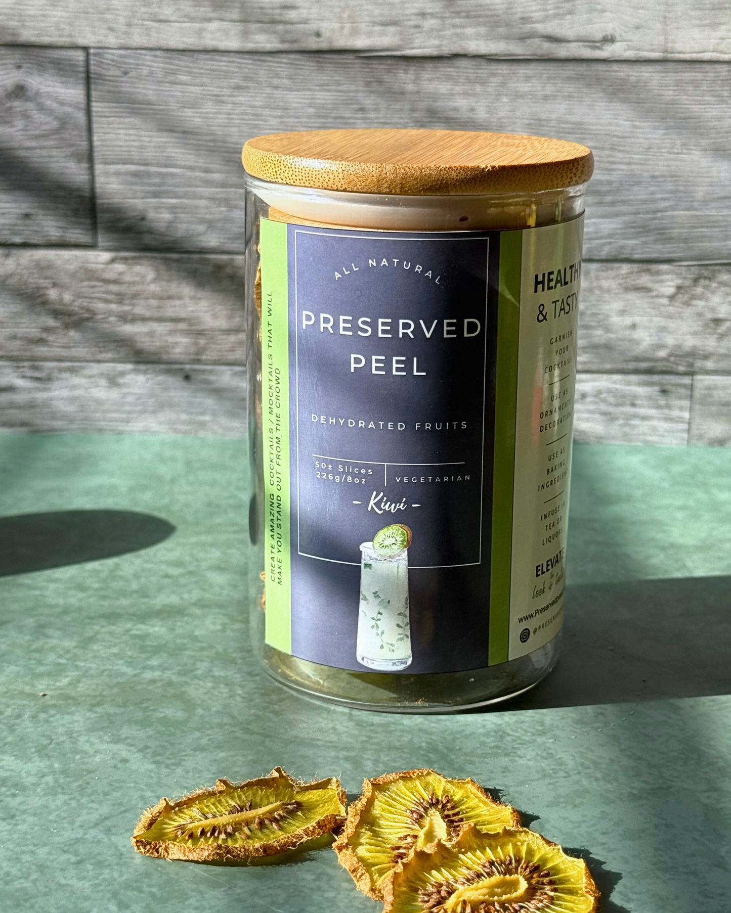 Seasonal Dried Kiwis | 50± Slices | DRIED FRUITS for Cocktail Garnishes & More