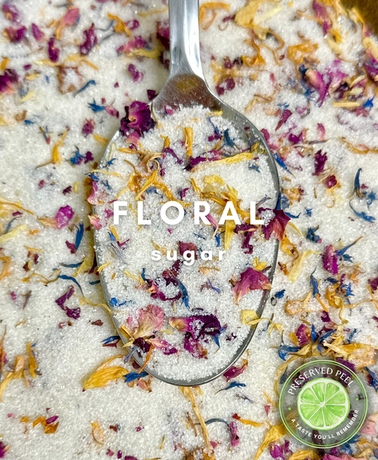 Flower Sugar Rim – 2Lbs | Infused Sugar | Cocktail Rim - Dried flower garnish