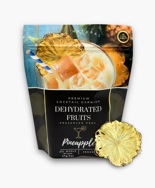 Dehydrated Whole Pineapple Slices – Dried Garnish | 25± WHOLE Slices | DRIED FRUITS for Cocktail Garnishes & More