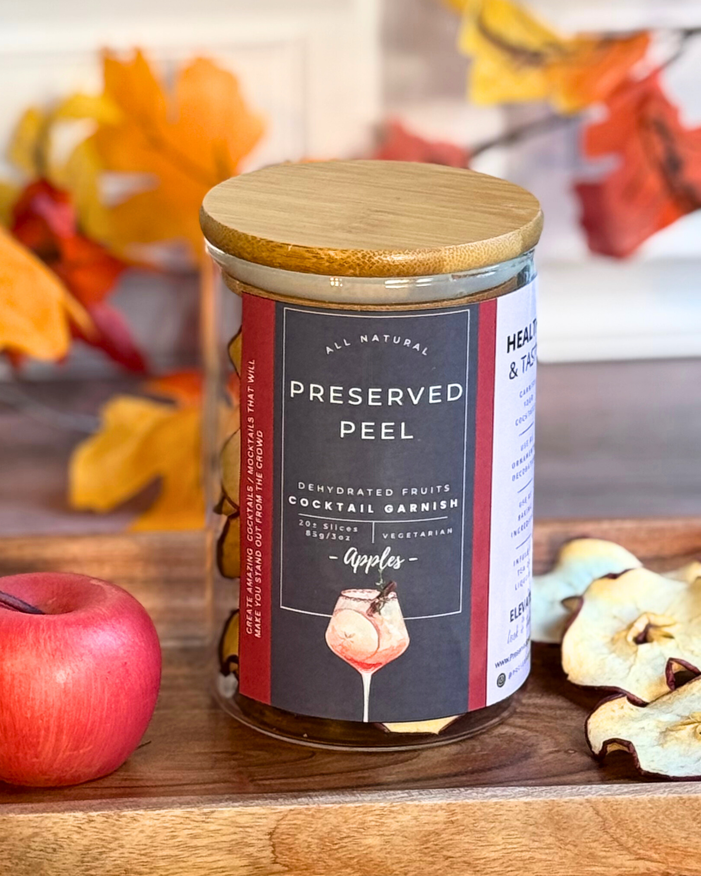 Seasonal Dried Apples | 20± Slices | DRIED FRUITS for Cocktail Garnishes & More