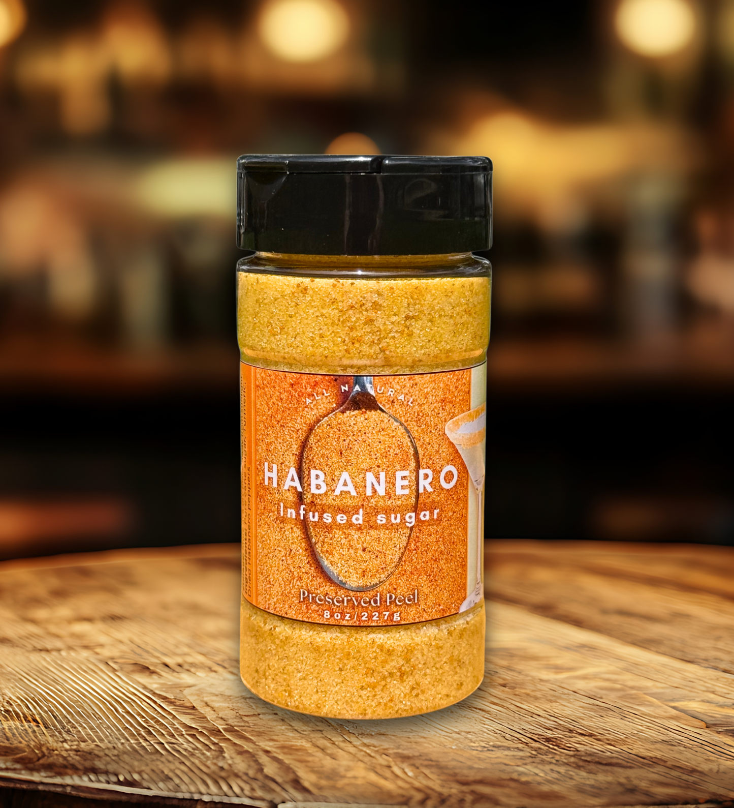Habanero Sugar Rim – 8oz | Infused Sugar | Cocktail Rim