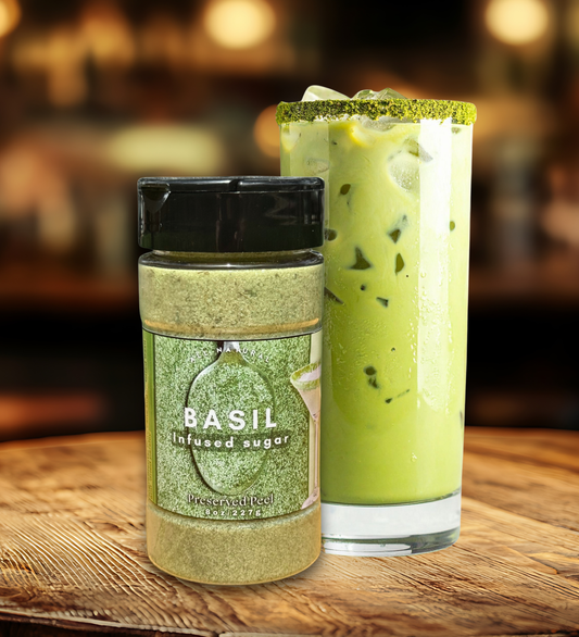 Basil Sugar Rim – 8oz | Infused Sugar | Cocktail Rim