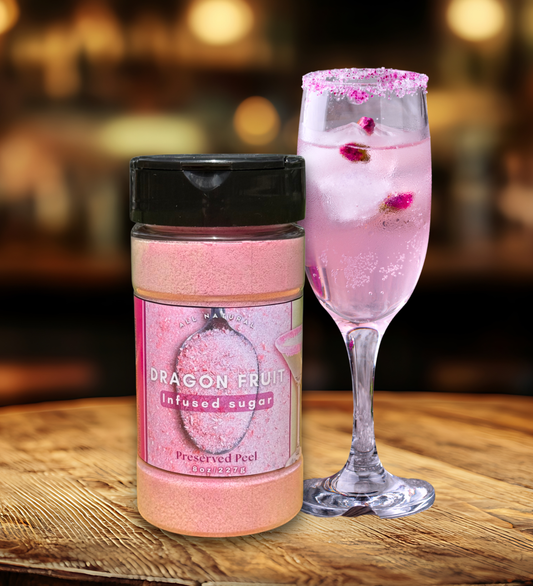 Dragon Fruit Sugar Rim – 8oz | Infused Sugar | Cocktail Rim