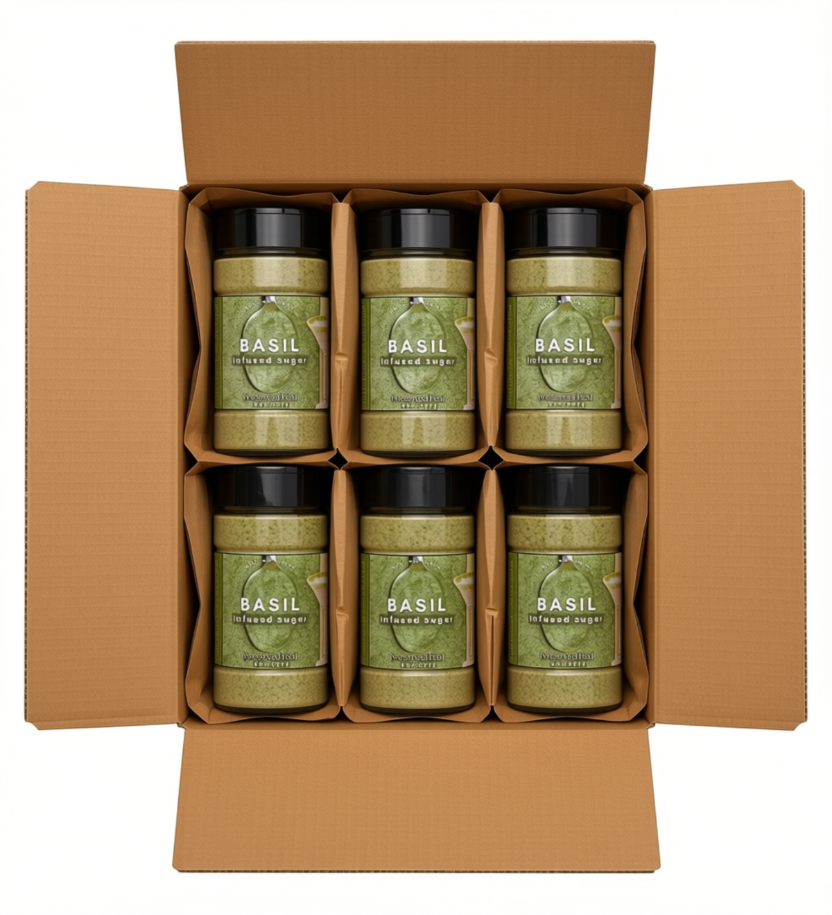 Case⇢ Basil Sugar Rim – 8oz | Infused Sugar | Cocktail Rim