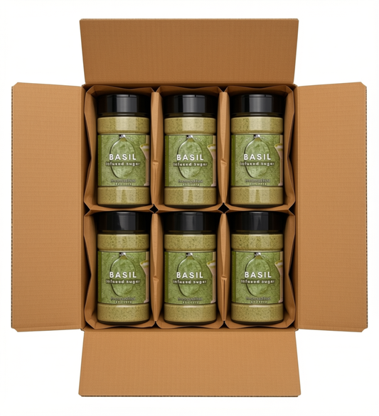 Case⇢ Basil Sugar Rim – 8oz | Infused Sugar | Cocktail Rim