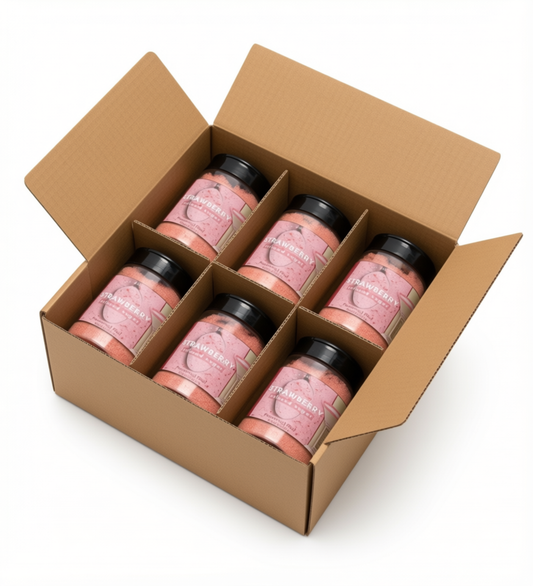 Case⇢ Strawberry Sugar Rim – 8oz | Infused Sugar | Cocktail Rim