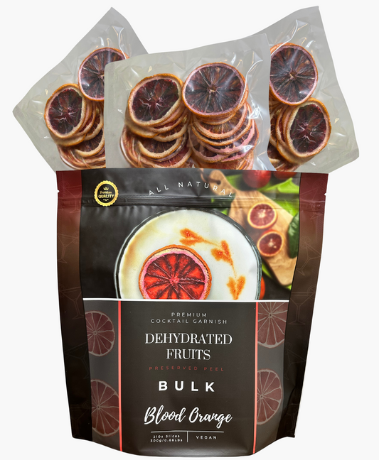 Dehydrated Blood Orange Slices – BULK SIZE | 210± Slices | DRIED FRUITS for Cocktail Garnish & More