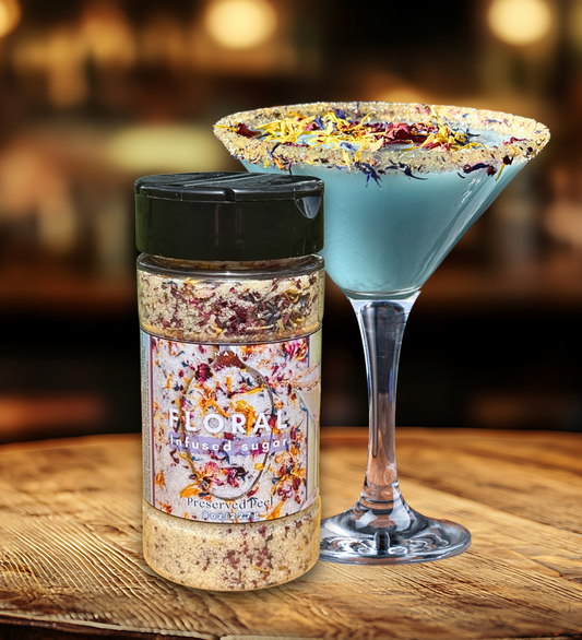 Floral Sugar Rim – 8oz | Infused Sugar | Cocktail Rim