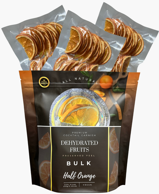 Dehydrated Half Orange Slices – BULK SIZE | 240± Slices | DRIED FRUITS for Cocktail Garnish & More