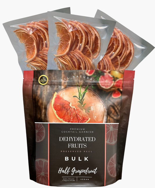 Dehydrated Half Grapefruit Slices – BULK SIZE | 240± Slices | DRIED FRUITS for Cocktail Garnishes & More