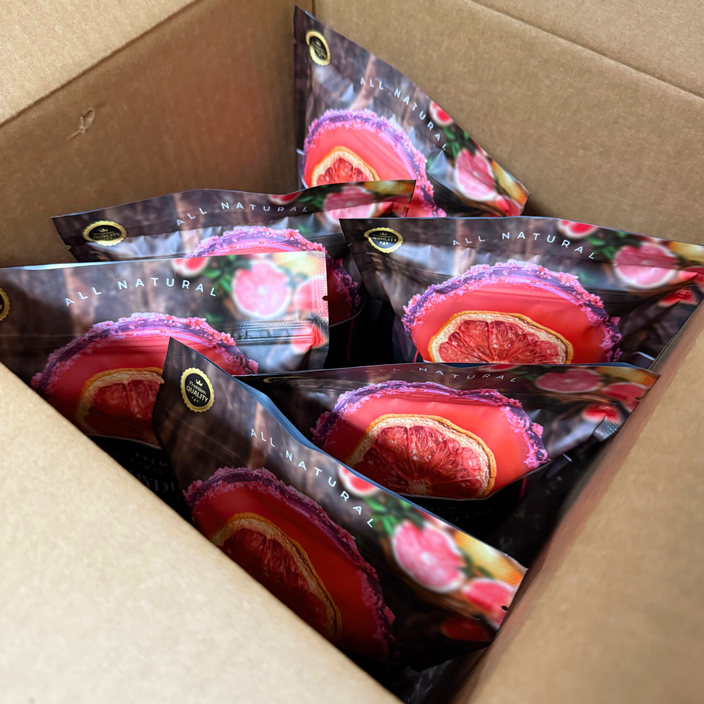 CASE⇢ Dried Grapefruit Slices | 30± Slices | Preserved Peel Premium DRIED FRUITS for Luxury Cocktail Garnishes for Bars and Home Hosts.