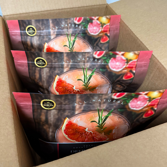 Case⇢ Bulk Dried Grapefruit Slices HALFS | 240± Servings | Preserved Peel Premium DRIED FRUITS | BULK SIZE | for Luxury Cocktail Garnishes for Bars and Home Hosts.