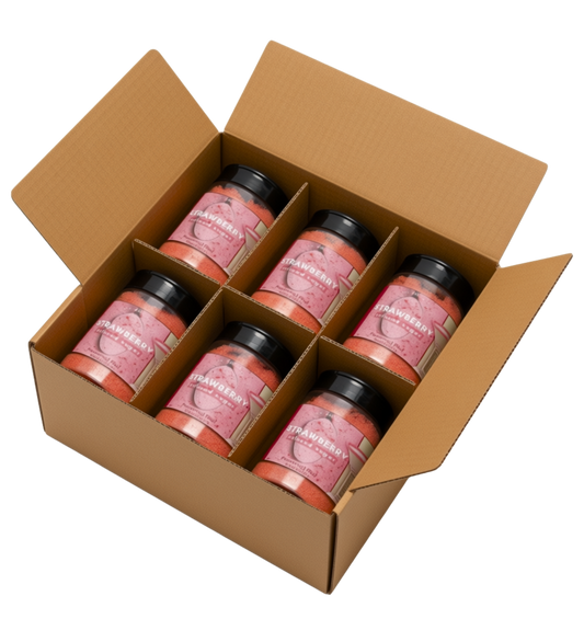 Case⇢ Strawberry Sugar Rim – 8oz | Infused Sugar | Cocktail Rim