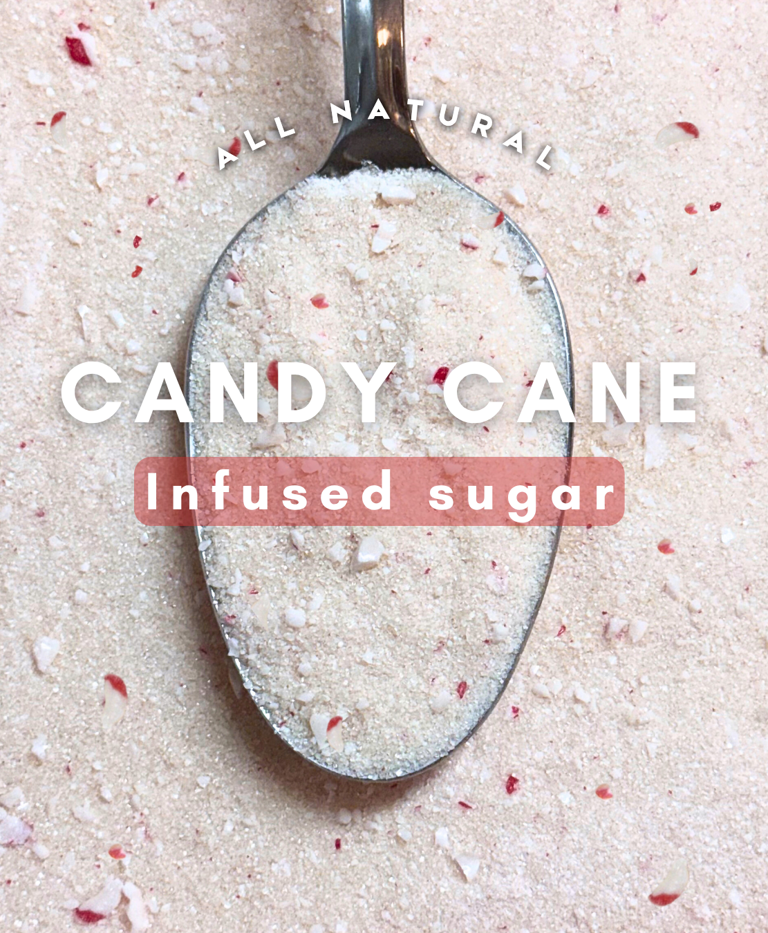 Candy Cane Sugar Rim – 8oz | Infused Sugar | Cocktail Rim