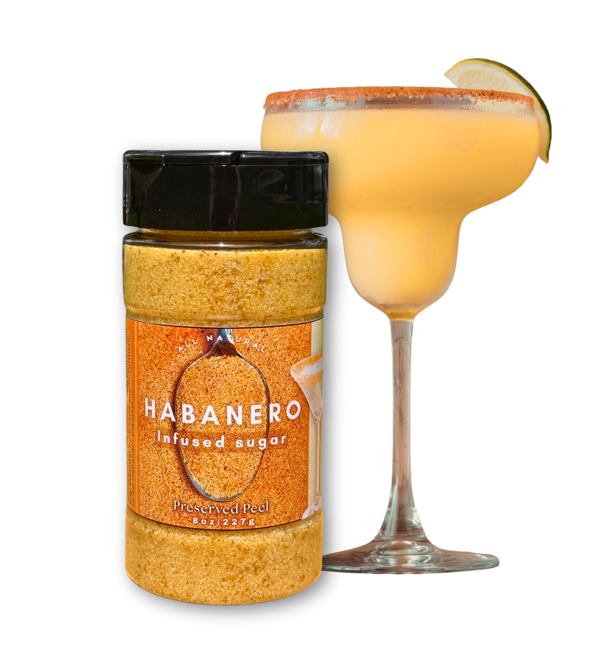 Habanero Sugar Rim – 8oz | Infused Sugar | Cocktail Rim