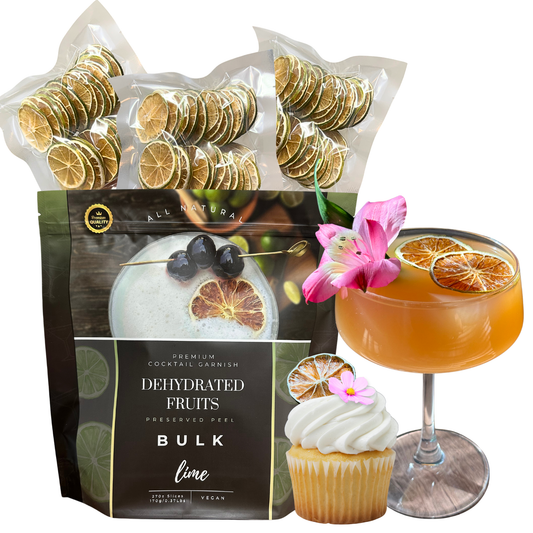 Dehydrated Lime Slices – BULK SIZE | 270± Slices | DRIED FRUITS for Cocktail Garnish & More