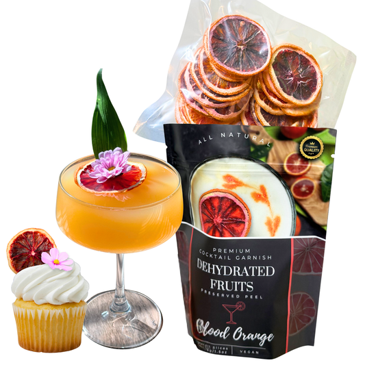 Dehydrated Blood Orange Slices  | 30± Slices | DRIED FRUITS for Cocktail Garnishes & More