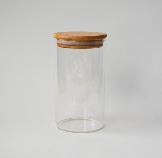 EMPTY MEDIUM Glass Jars with Bamboo lid. 25oz