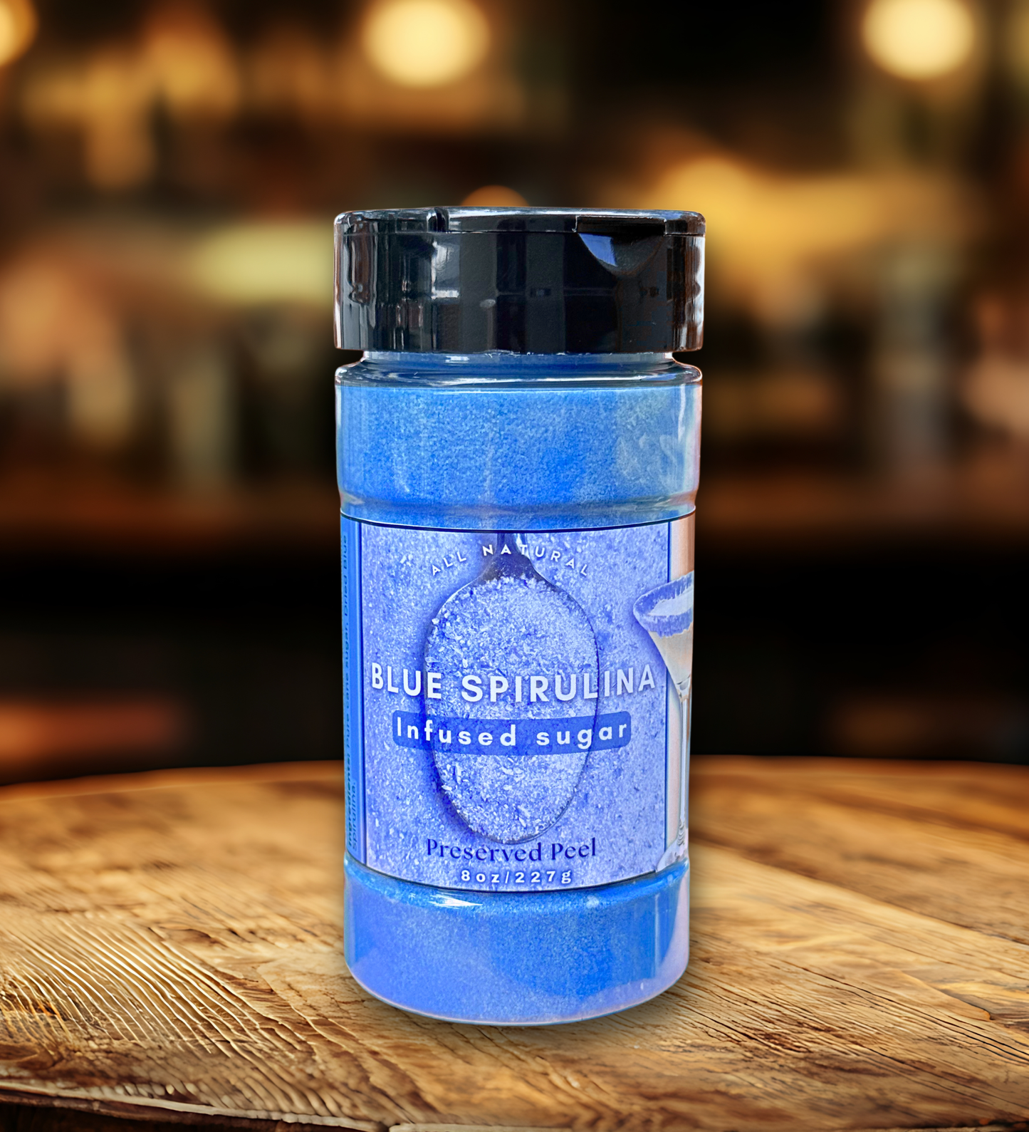 Blue Sugar Rim – 8oz | Infused Sugar | Cocktail Rim