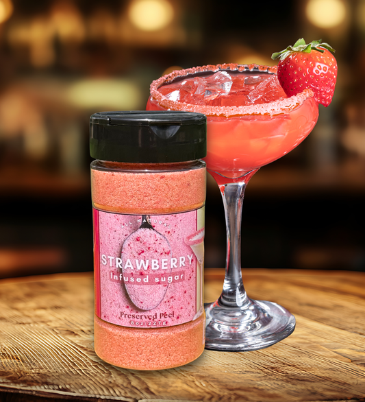 Strawberry Sugar Rim – 8oz | Infused Sugar | Cocktail Rim