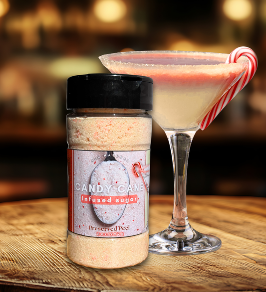 Candy Cane Sugar Rim – 8oz | Infused Sugar | Cocktail Rim
