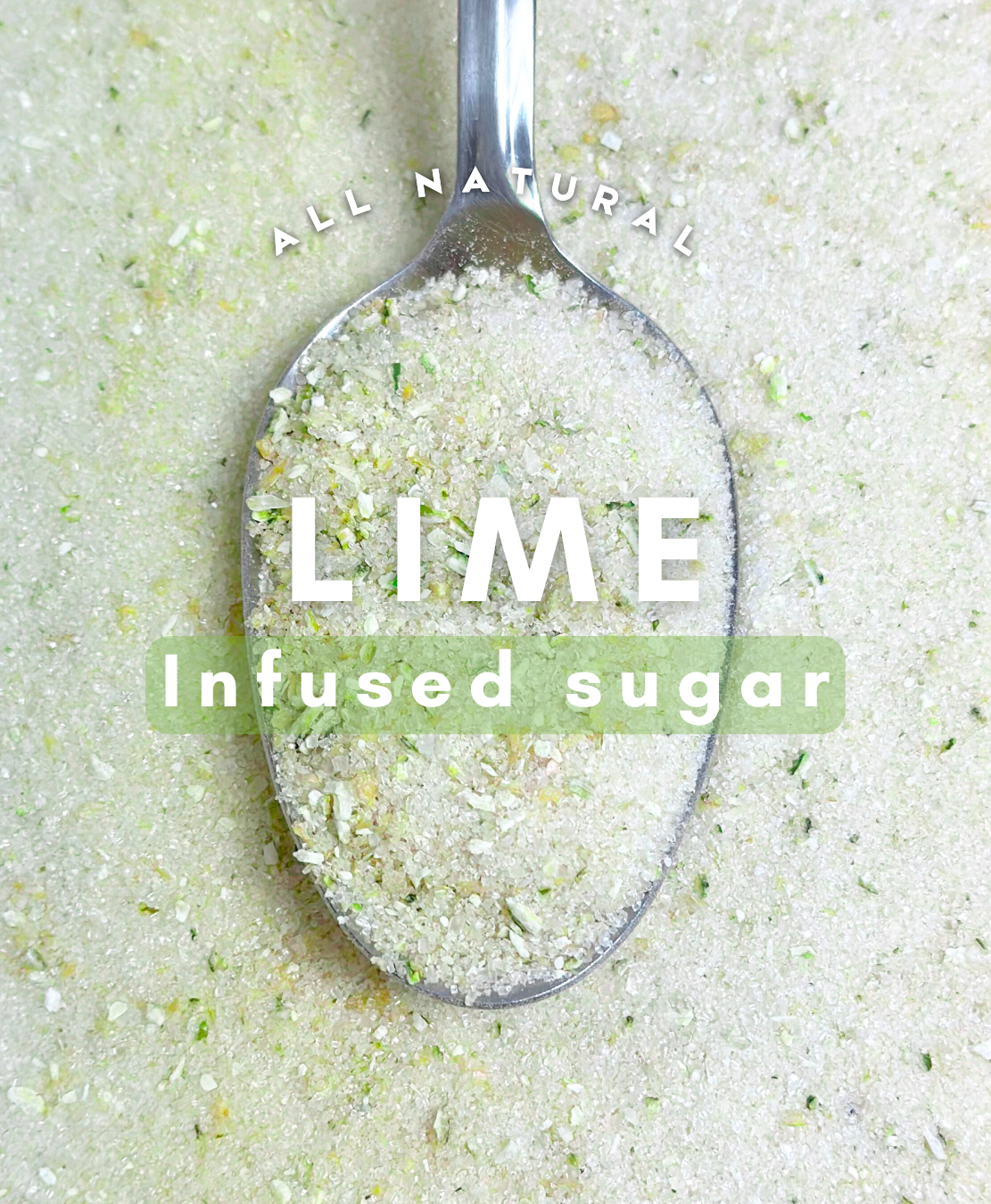 Lime Sugar Rim – 8oz | Infused Sugar | Cocktail Rim