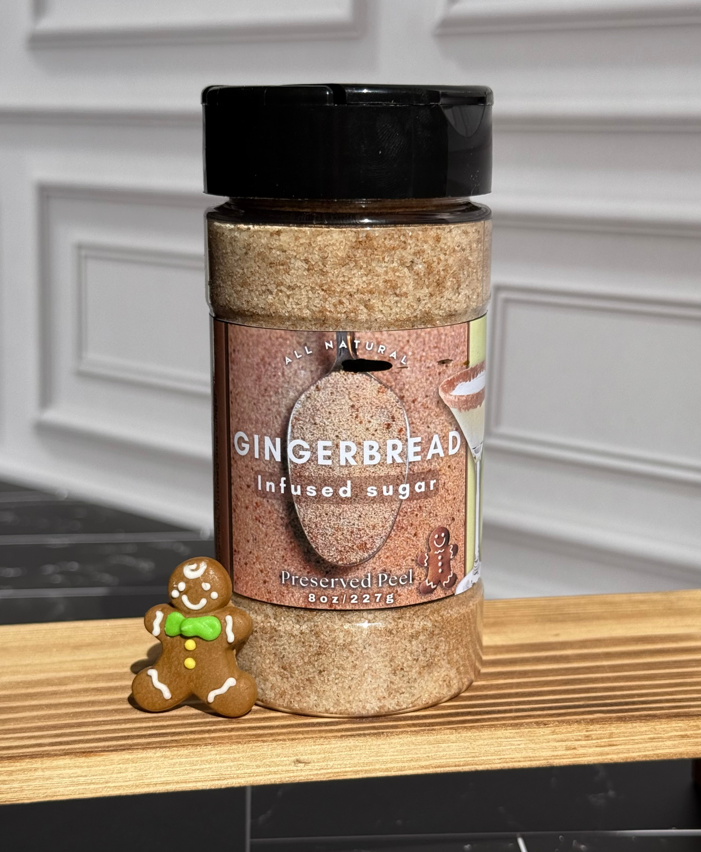 Gingerbread Sugar Rim – 8oz | Infused Sugar | Cocktail Rim