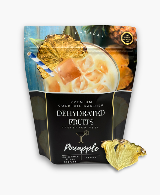 Dried Pineapple quarters | 40± 1/4 | Preserved Peel Premium DRIED FRUITS for Luxury Cocktail Garnishes for Bars and Home Hosts.